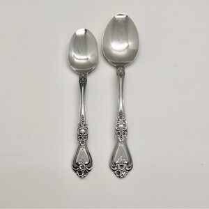 Rogers Co Stanley Roberts Stainless Precious Rose Korea ~1 Teaspoon~1 Tablespoon